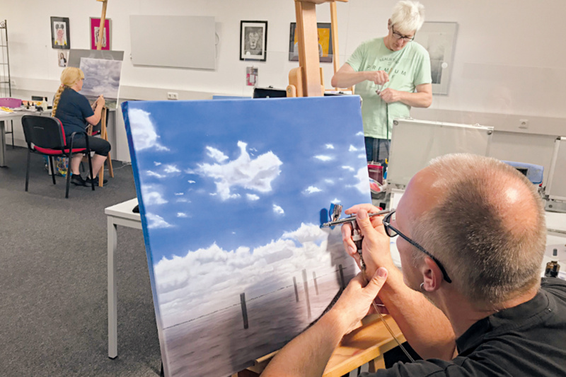 Airbrush-Landschaftsmalerei