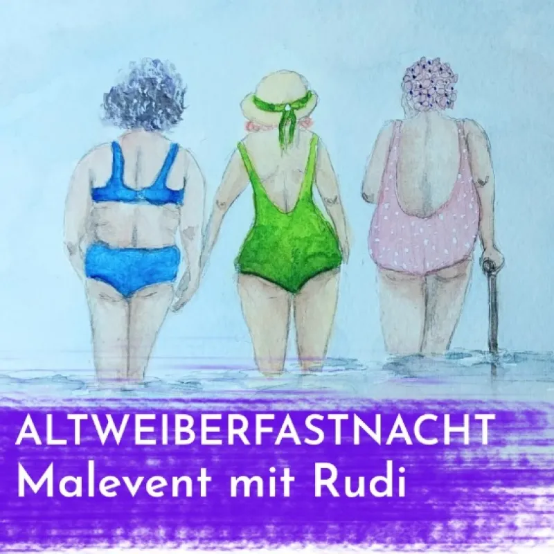 Hauptbild der Veranstaltung Kunst &amp; Kreativ Atelier: Altweiberfastnacht Malevent